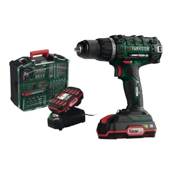 20 V Drill with 2 Batteries, Charger and Accessories